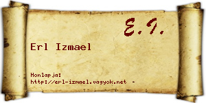 Erl Izmael névjegykártya